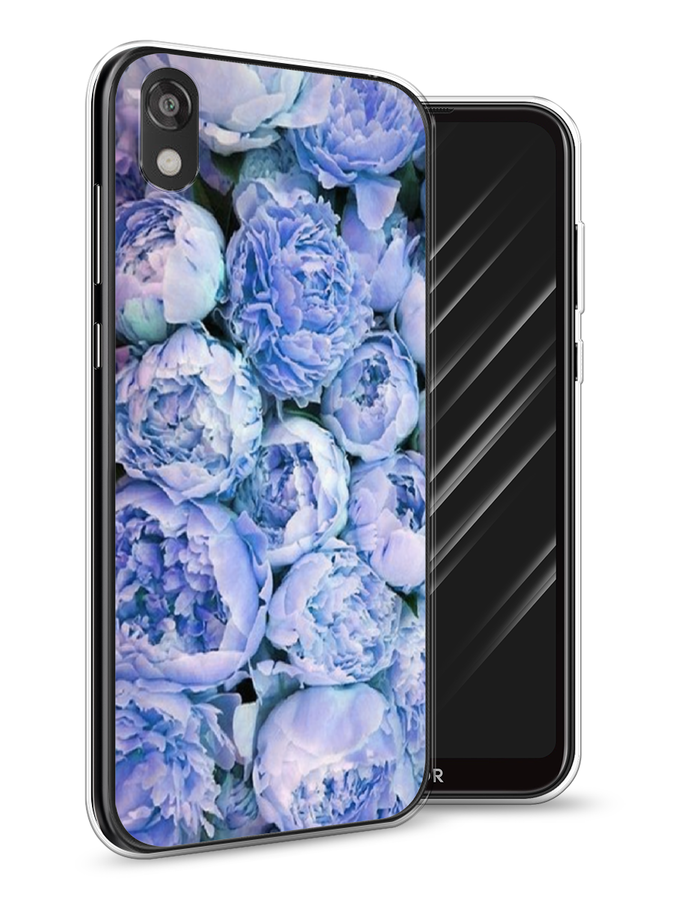 

Чехол Awog на Huawei Y5 2019 "Пионы голубые", Голубой, 69050-8