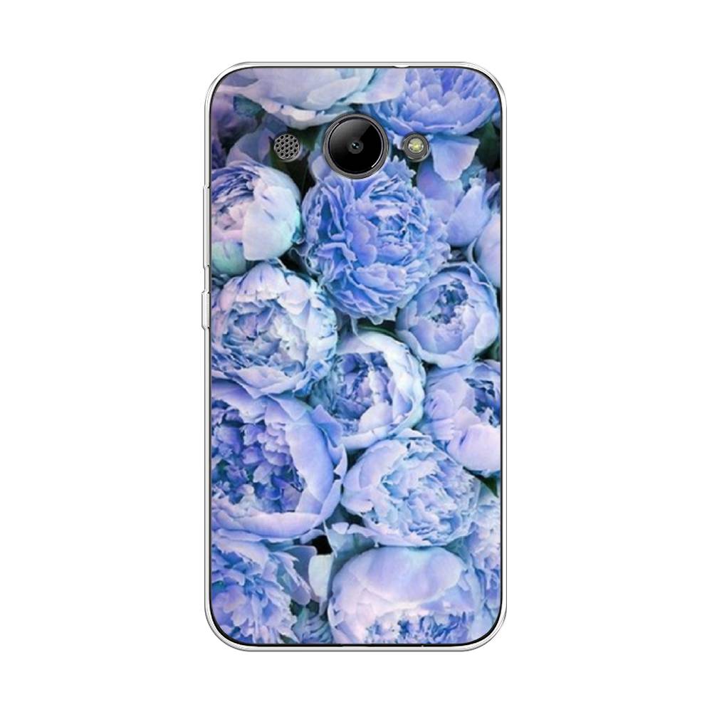 

Чехол Awog "Пионы голубые" для Huawei Y3 2018, 65850-8