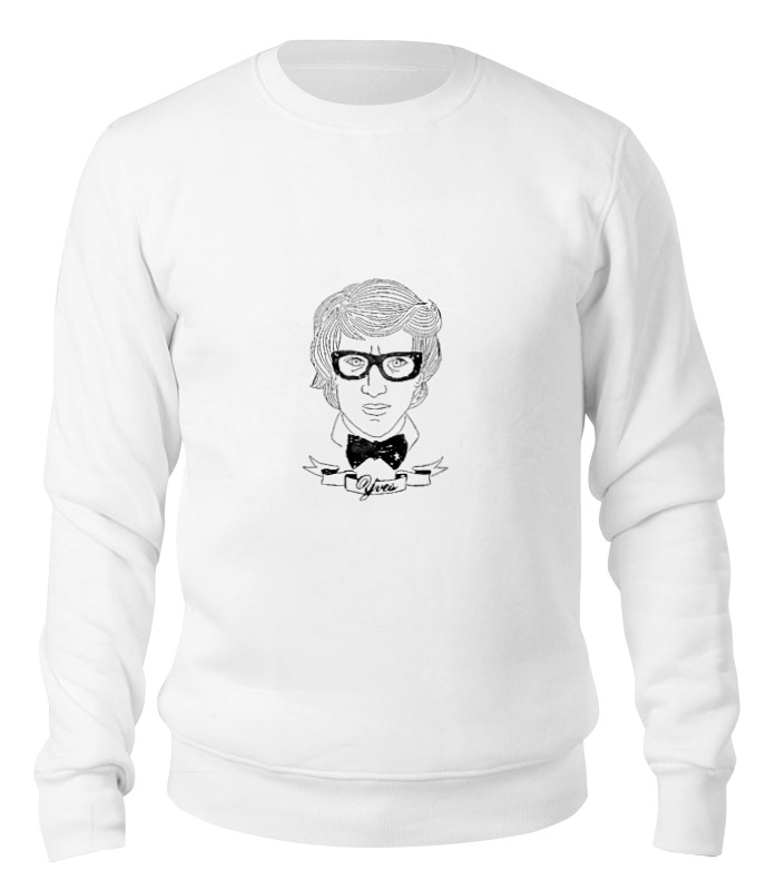 Свитшот унисекс Printio The icon - yves saint laurent белый XL