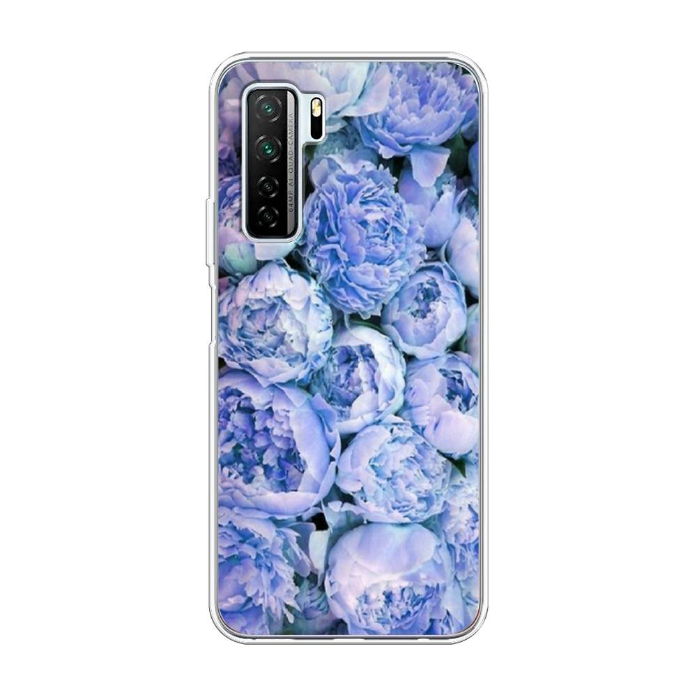 

Чехол Awog на Huawei P40 lite 5G "Пионы голубые", Голубой, 6103050-8