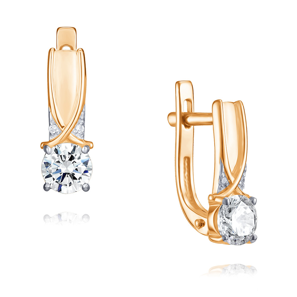 

Серьги из красного золота с фианитом ADAMAS 24038397/01-А50Д-72, 24038397/01-А50Д-72
