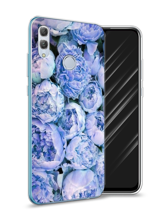 

Чехол Awog на Huawei P Smart 2019 "Пионы голубые", Голубой, 67250-8