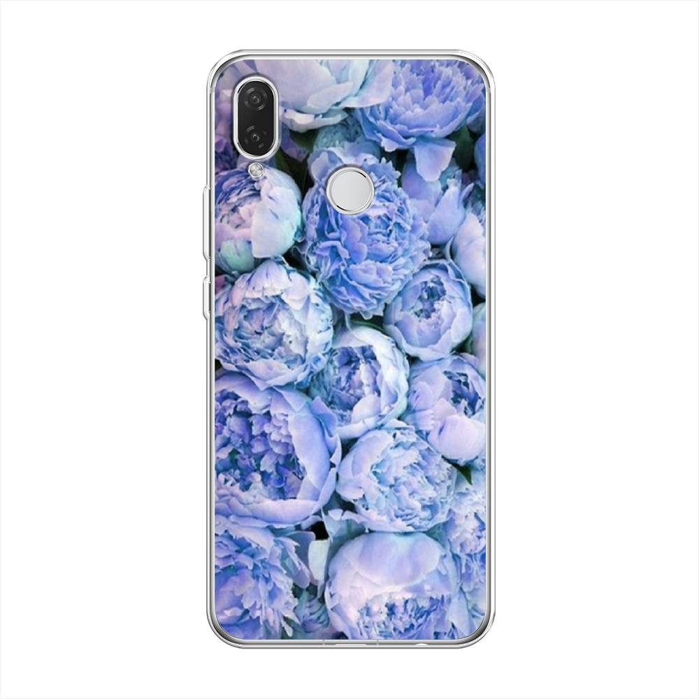 

Чехол Awog на Huawei Nova 3i "Пионы голубые", Голубой, 68350-8