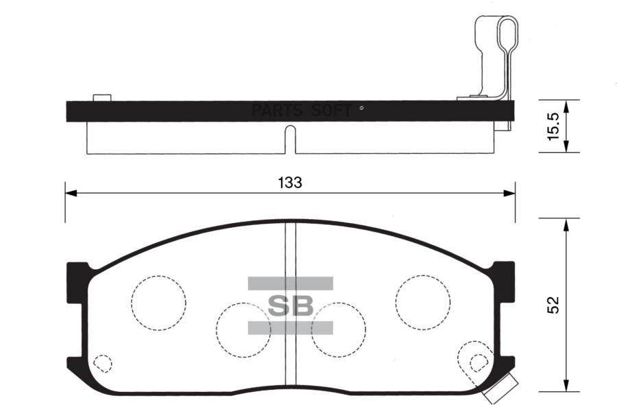 

Тормозные колодки Sangsin brake передние дисковые SP1044