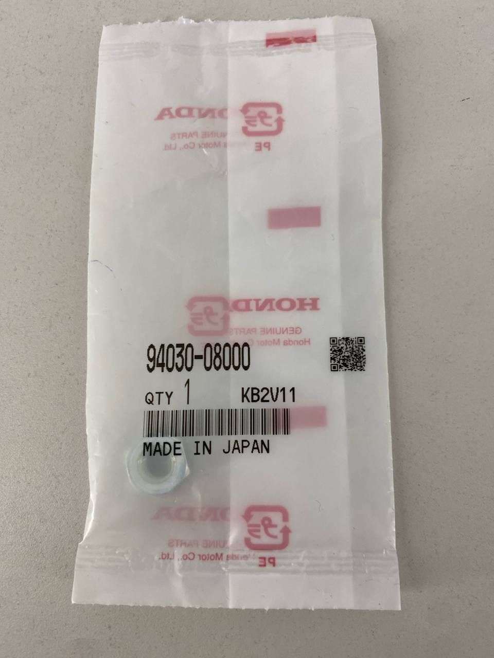 

Гайка шестригр. 8MM, HONDA, Оригинал, 1 шт., 1