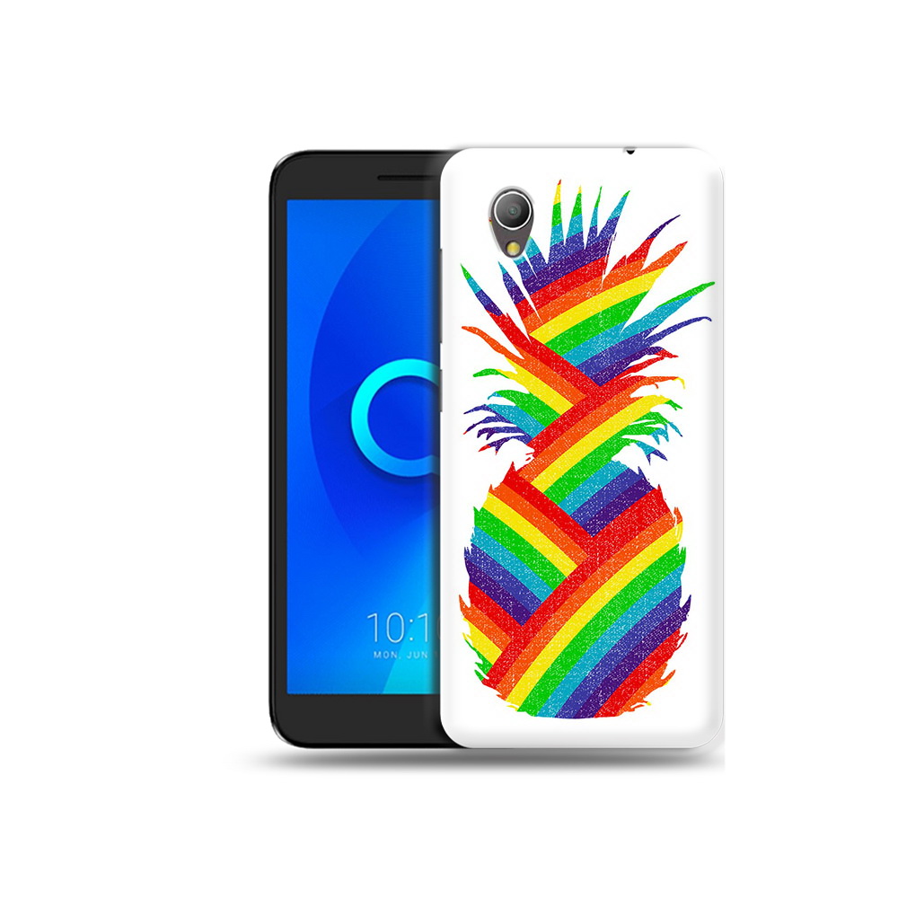 

Чехол MyPads Tocco для Alcatel 1 радужный ананас (PT227134.658.566), Прозрачный, Tocco