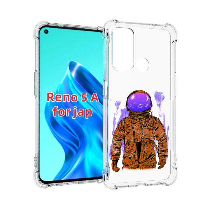 

Чехол MyPads нарисованный мужчина в скафандре для Oppo Reno 5A, Прозрачный, Tocco