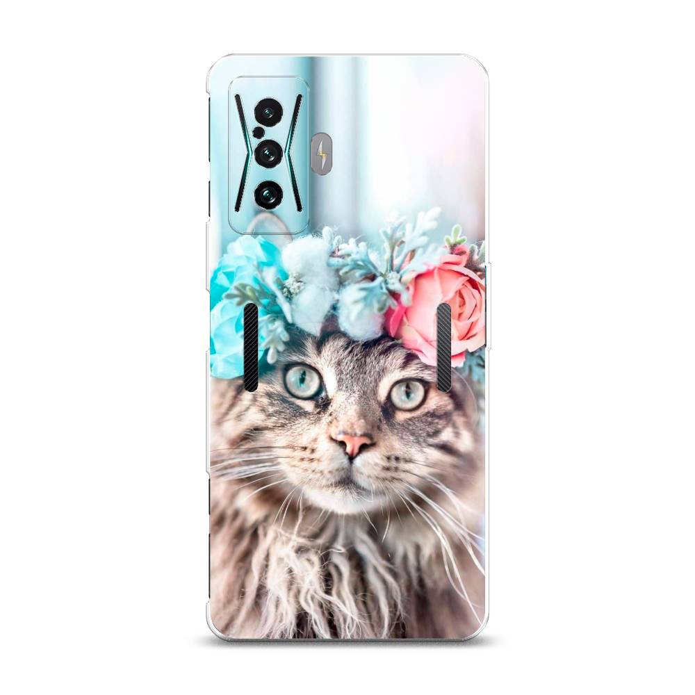 

Чехол Awog на Xiaomi Redmi K50 GE/F4 GT "Кот в венке", Разноцветный, 314350-2