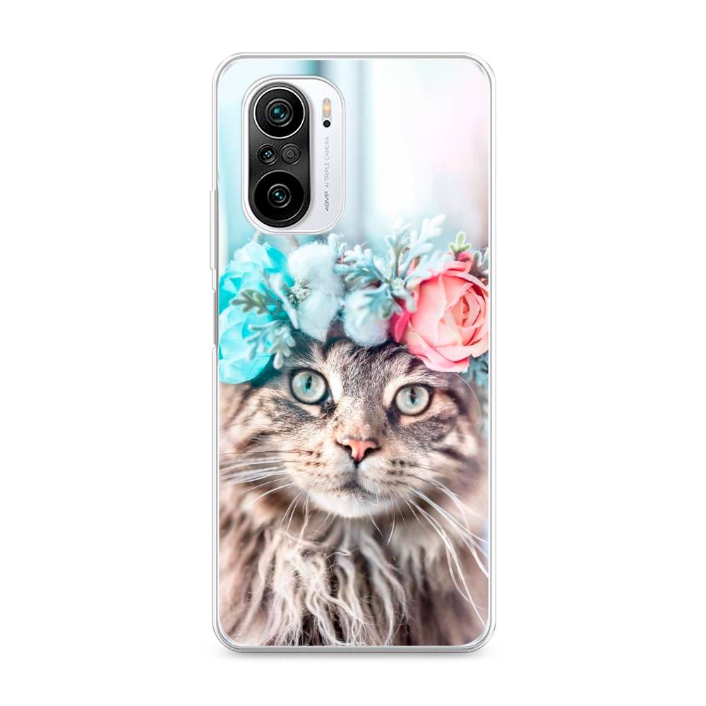 

Чехол Awog на Xiaomi Redmi K40 "Кот в венке", Разноцветный, 310950-2