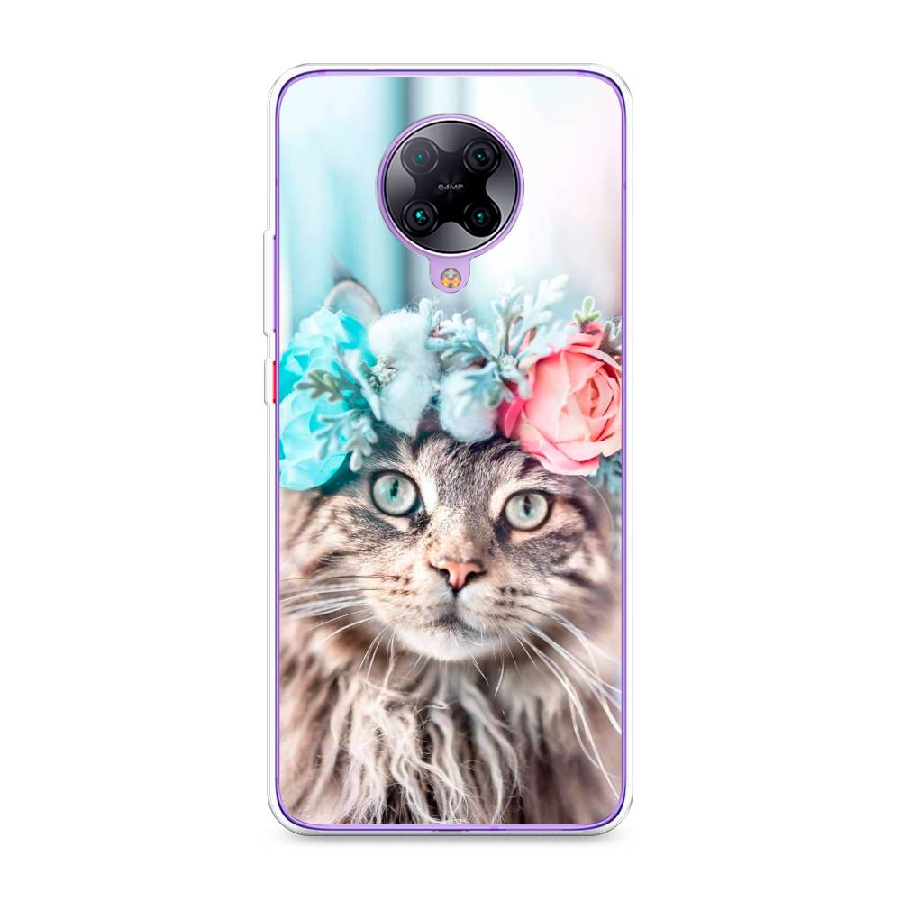 

Чехол Awog на Xiaomi Redmi K30 Pro/F2 Pro "Кот в венке", Разноцветный, 38850-2
