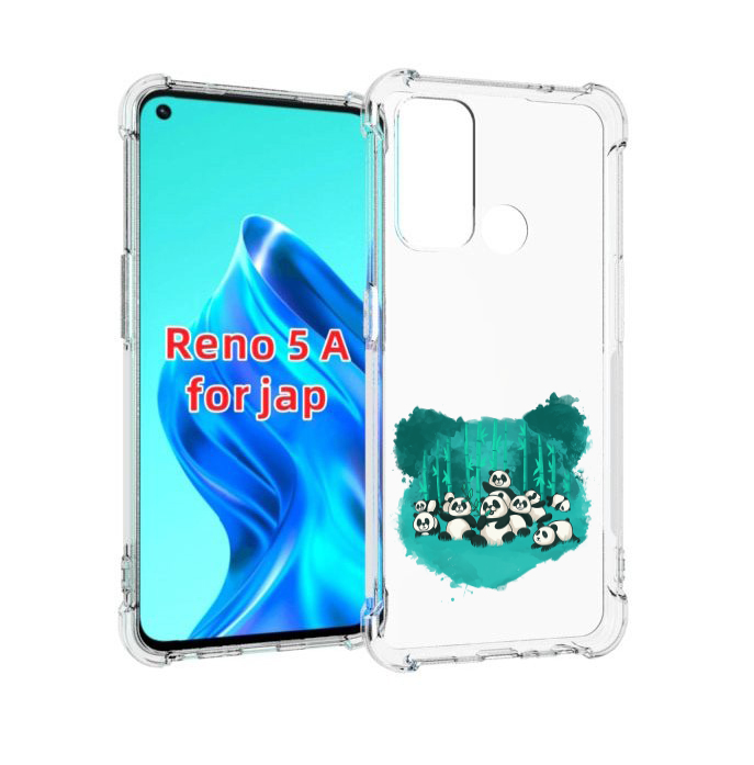 

Чехол MyPads нарисованные панды для Oppo Reno 5A, Прозрачный, Tocco
