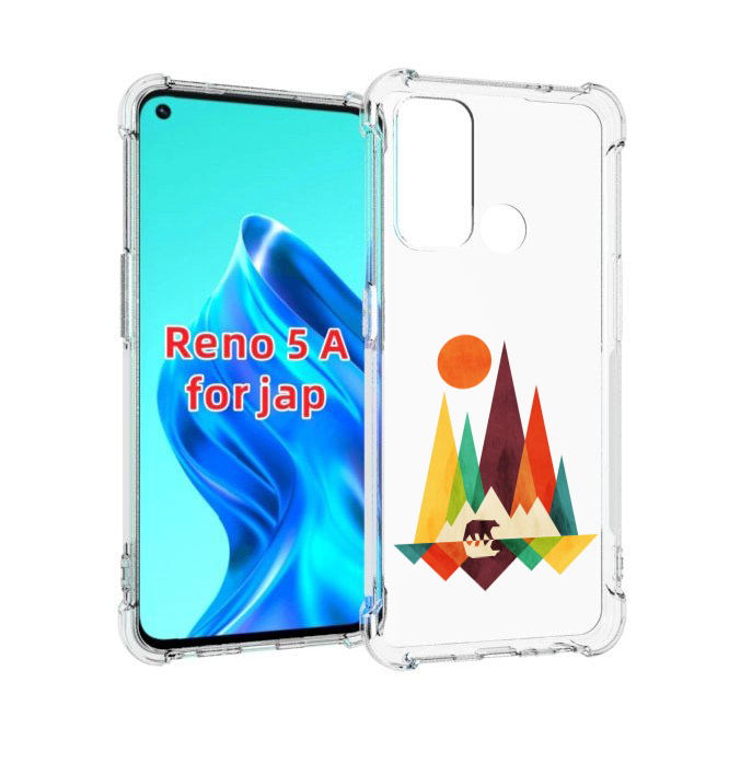 

Чехол MyPads нарисованные горы с медведем для Oppo Reno 5A, Прозрачный, Tocco