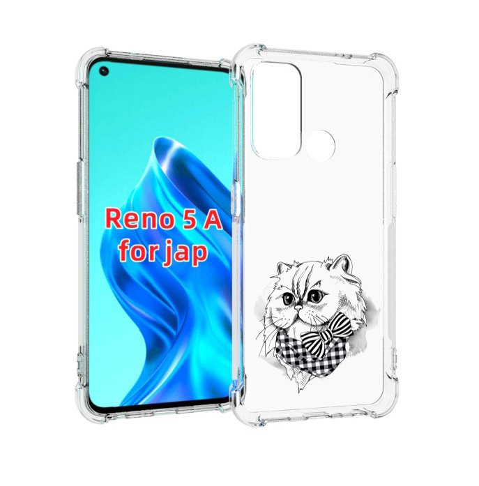 

Чехол MyPads нарисованная красивая кошечка для Oppo Reno 5A, Прозрачный, Tocco