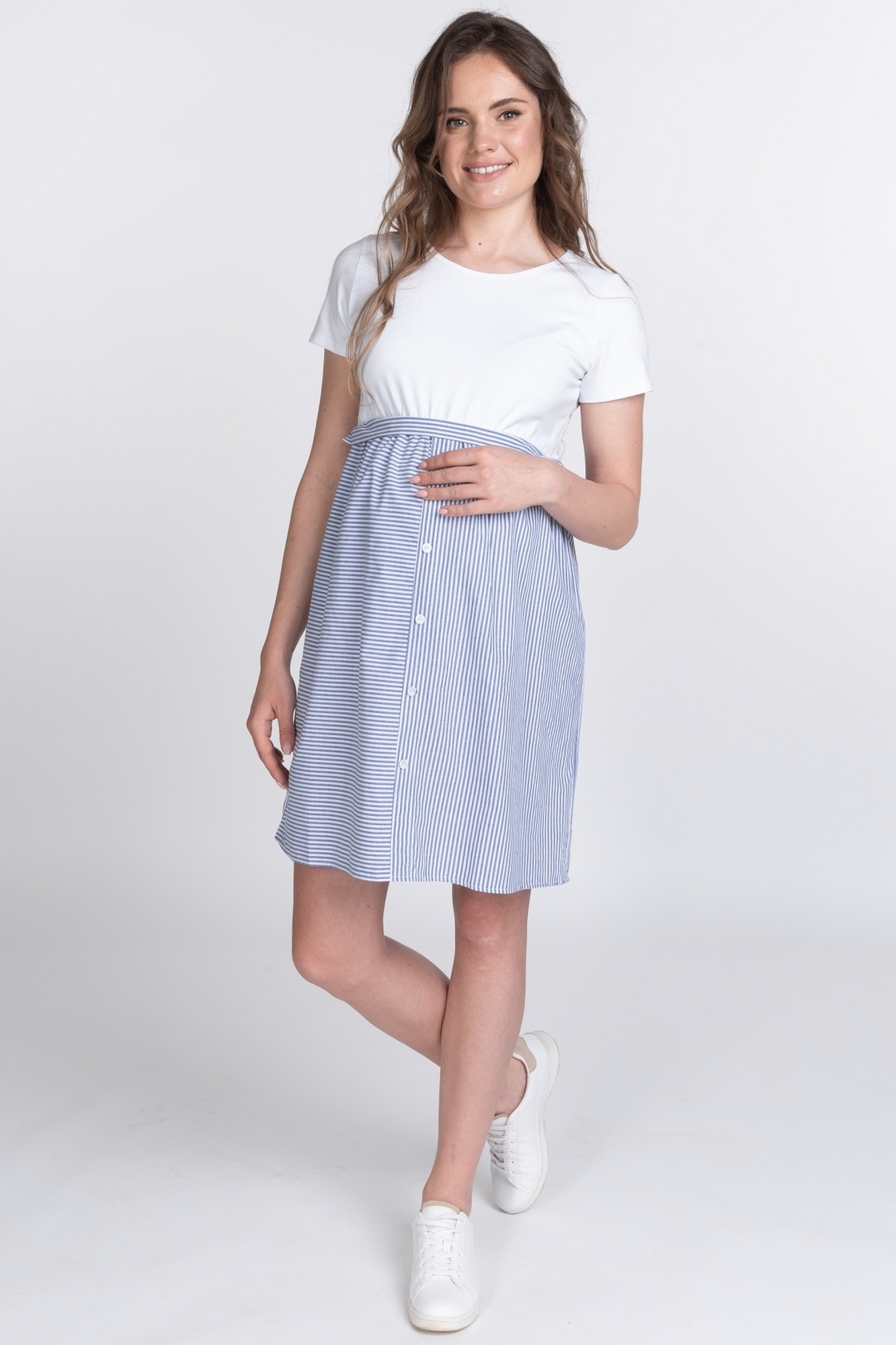 Платье для беременных женское Mama's fantasy MF7012 белое 50 RU