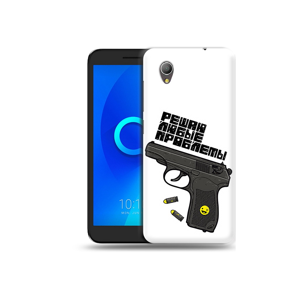 

Чехол MyPads Tocco для Alcatel 1 пистолет против проблем (PT227134.658.542), Прозрачный, Tocco