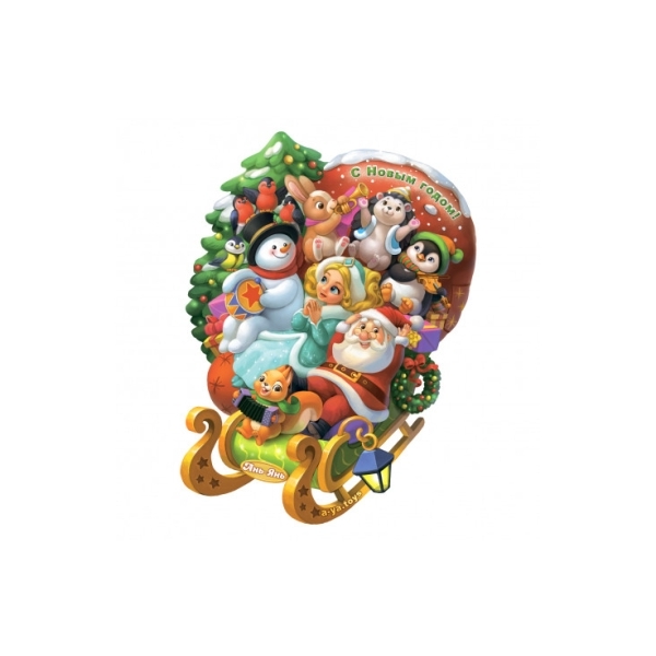 

Пазл-вкладыш Ань-Янь Звери на санях ПСД189