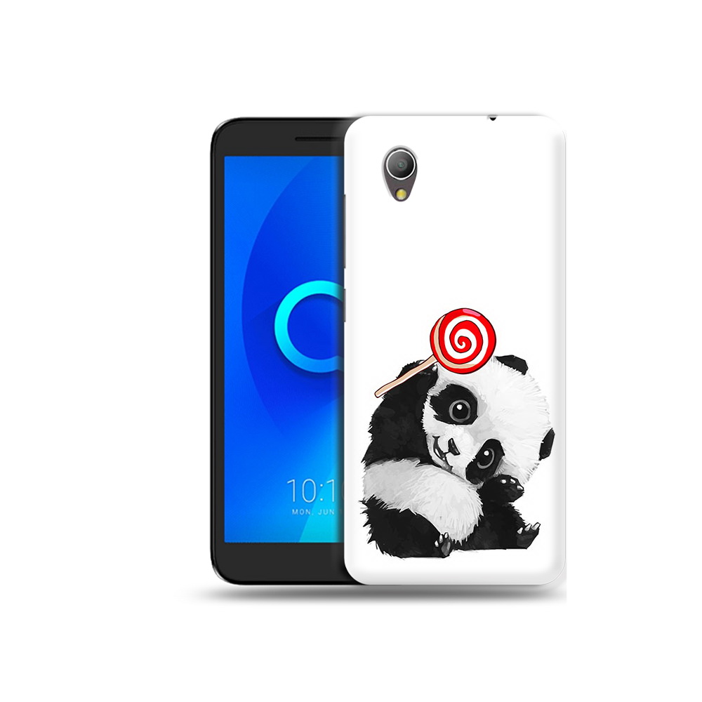 

Чехол MyPads Tocco для Alcatel 1 панда с леденцом (PT227134.658.534), Прозрачный, Tocco