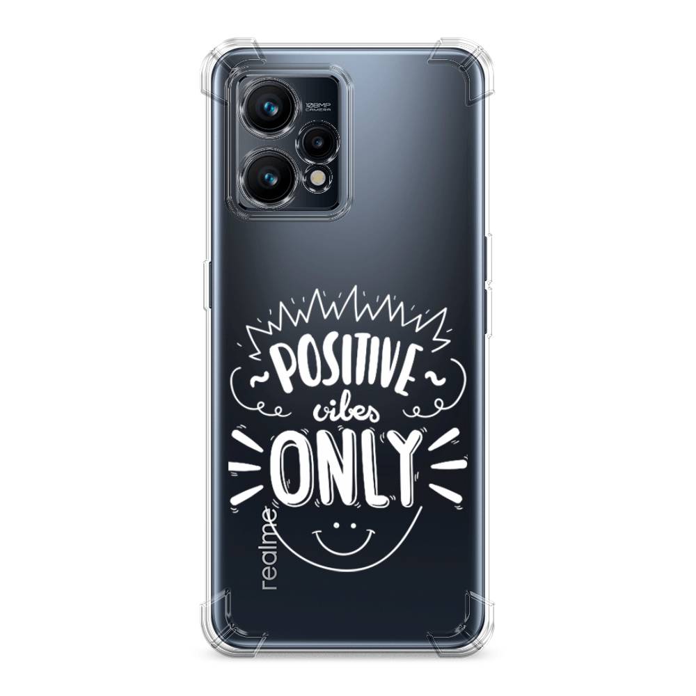 фото Противоударный силиконовый чехол "positive vibes only графика" на realme 9 pro plus awog