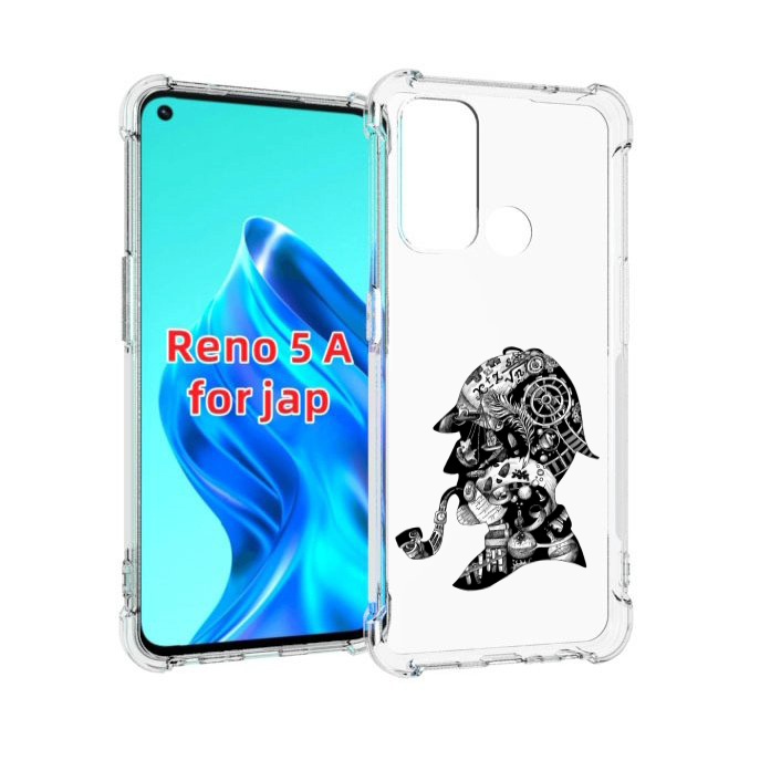 

Чехол MyPads мужчина с трубкой абстракция для Oppo Reno 5A, Прозрачный, Tocco