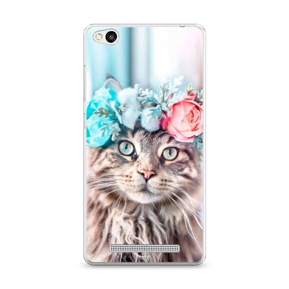 

Чехол Awog на Xiaomi Redmi 3 "Кот в венке", Разноцветный, 30850-2