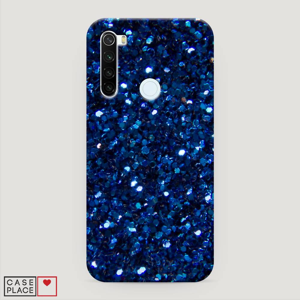 

Пластиковый чехол "Синие блестки рисунок" на Xiaomi Redmi Note 8T