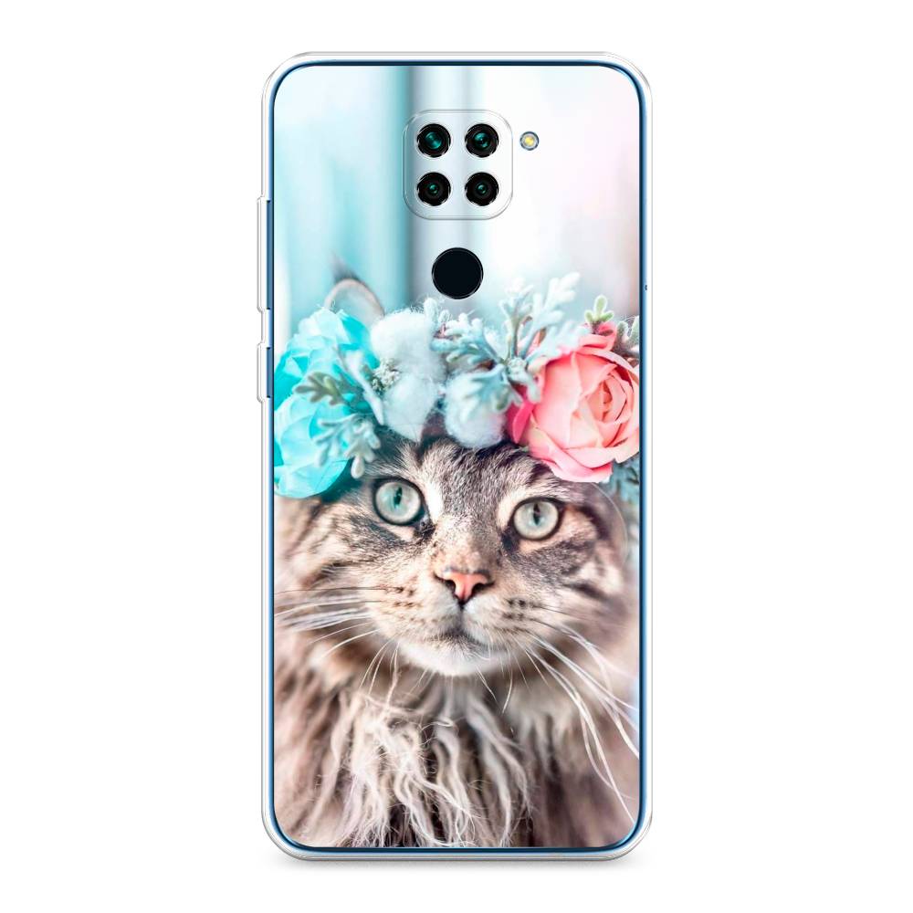 

Чехол Awog на Xiaomi Redmi 10X 4G/Note 9 "Кот в венке", Разноцветный, 38250-2