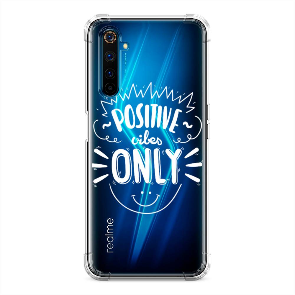 фото Противоударный силиконовый чехол "positive vibes only графика" на realme 6 pro awog