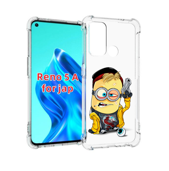 

Чехол MyPads миньон бандит для Oppo Reno 5A, Прозрачный, Tocco