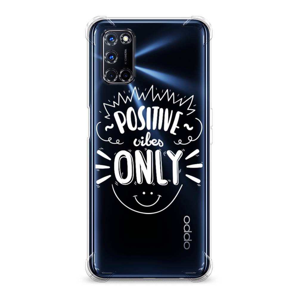 фото Противоударный силиконовый чехол "positive vibes only графика" на oppo a72 awog