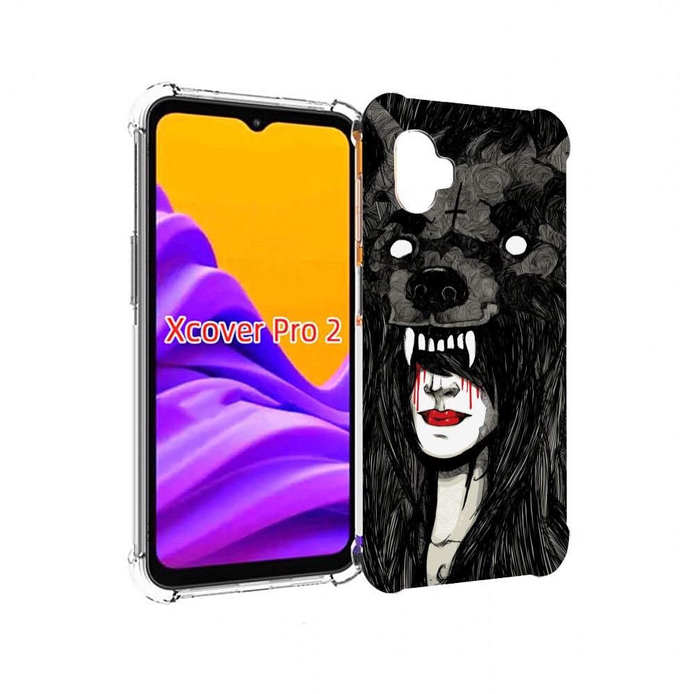 

Чехол MyPads девушка в шкуре волка женский для Samsung Galaxy Xcover Pro 2, Прозрачный, Tocco