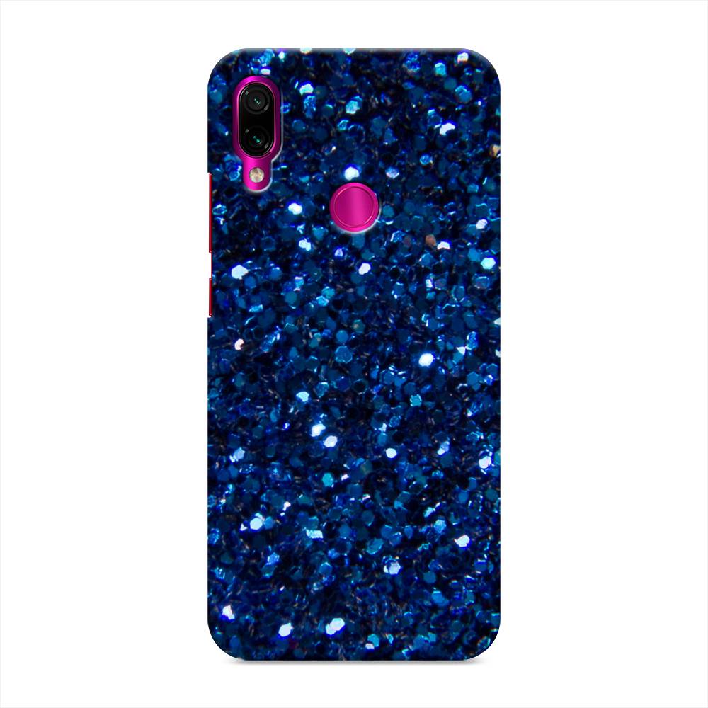 

Пластиковый чехол "Синие блестки рисунок" на Xiaomi Redmi Note 7