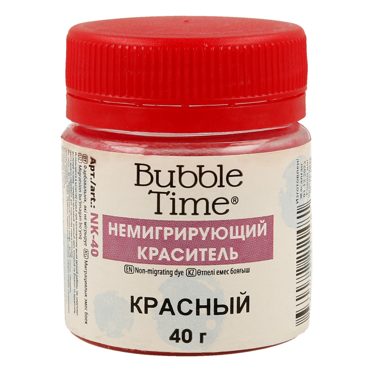 Немигрирующий краситель BUBBLE TIME NK-40 40 г 06 Красный