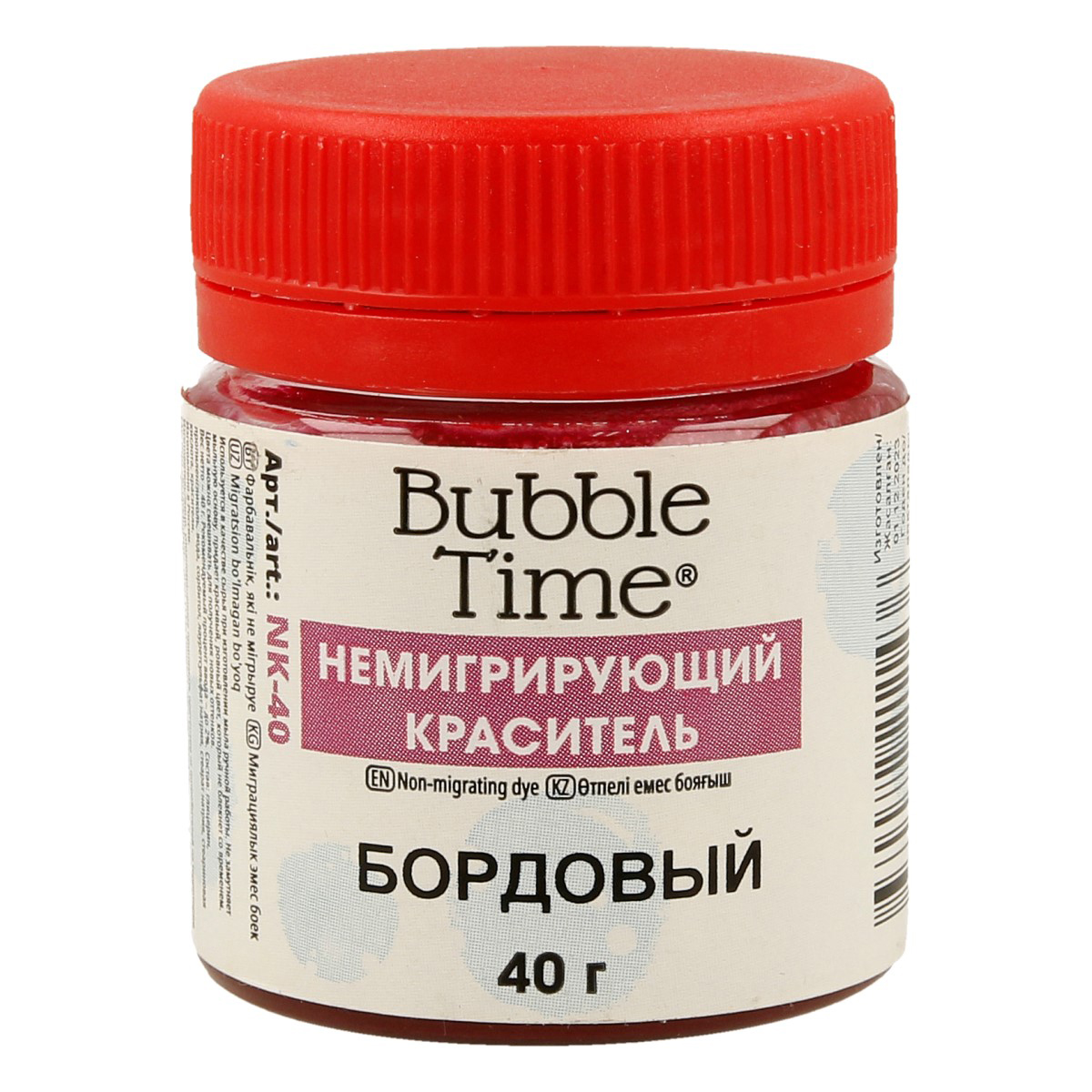 Немигрирующий краситель BUBBLE TIME NK-40 40 г 04 Бордовый 475₽