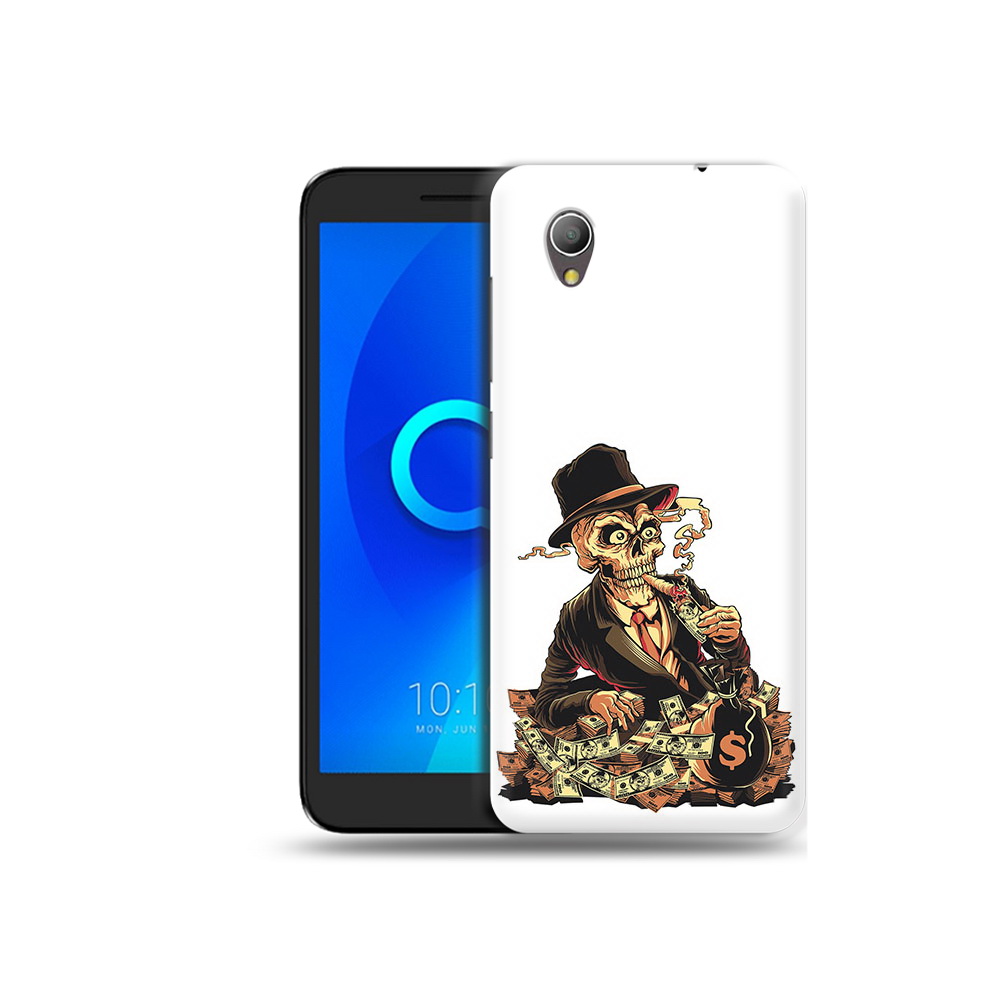

Чехол MyPads Tocco для Alcatel 1 нарисованный череп с сигаретой (PT227134.658.515), Прозрачный, Tocco