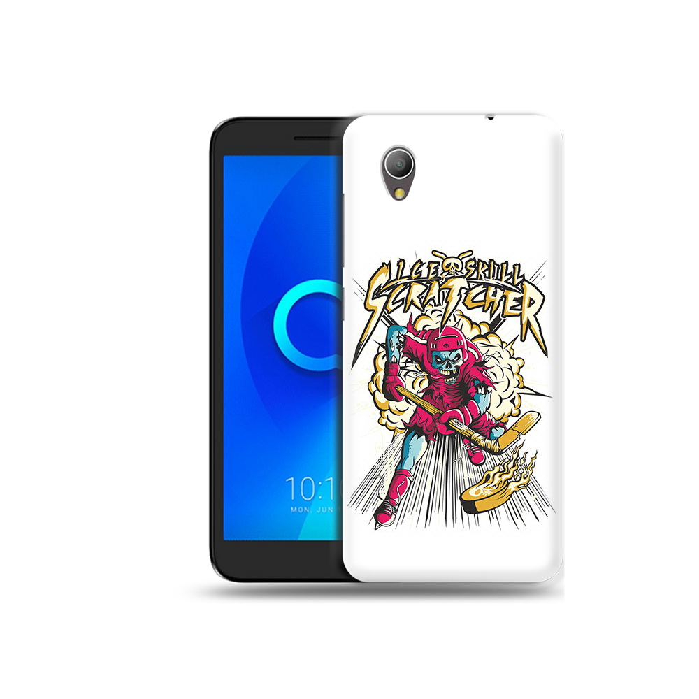 

Чехол MyPads Tocco для Alcatel 1 нарисованный скелет хоккеист (PT227134.658.514), Прозрачный, Tocco