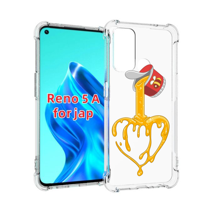 

Чехол MyPads медовое сердце для Oppo Reno 5A, Прозрачный, Tocco