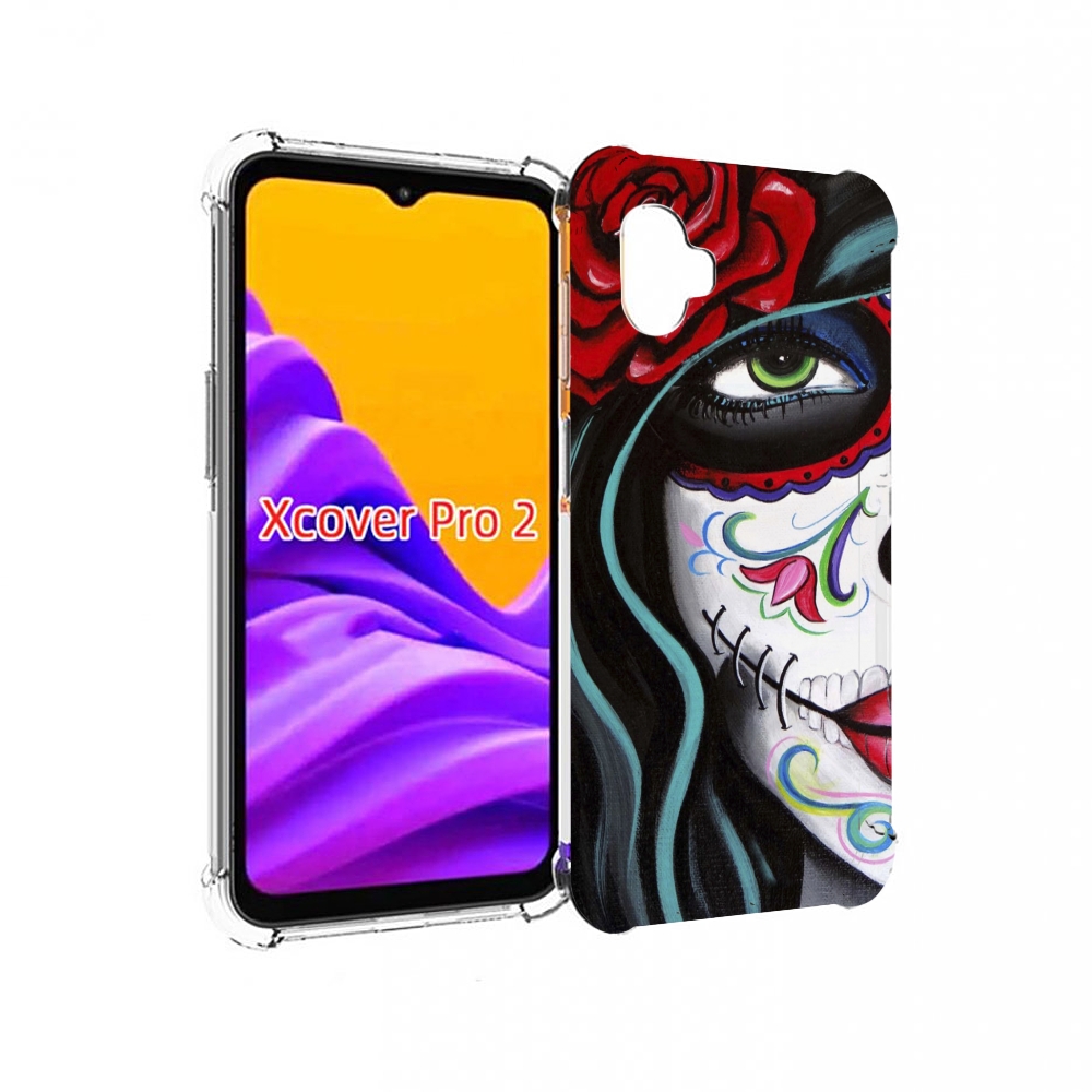 

Чехол MyPads девушка в масочке расписная женский для Samsung Galaxy Xcover Pro 2, Прозрачный, Tocco