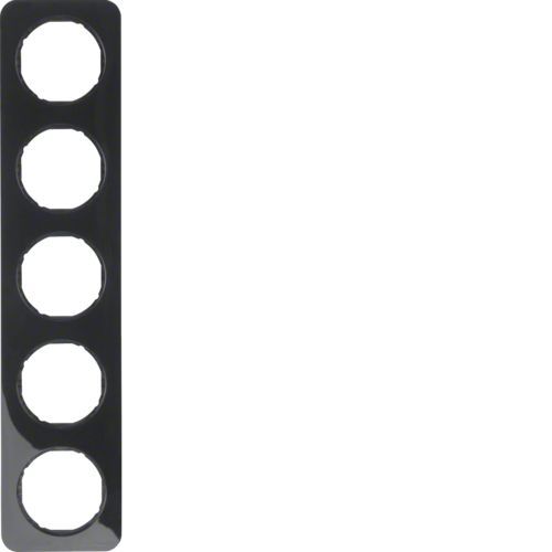 

Рамка Berker 10152145 пятиместная R.1, Черный