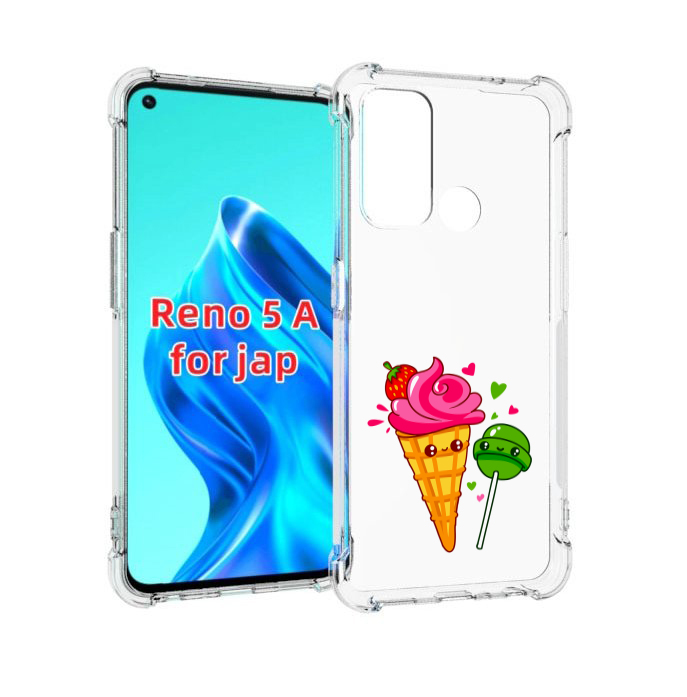 

Чехол MyPads Вкусняшки для Oppo Reno 5A, Прозрачный, Tocco