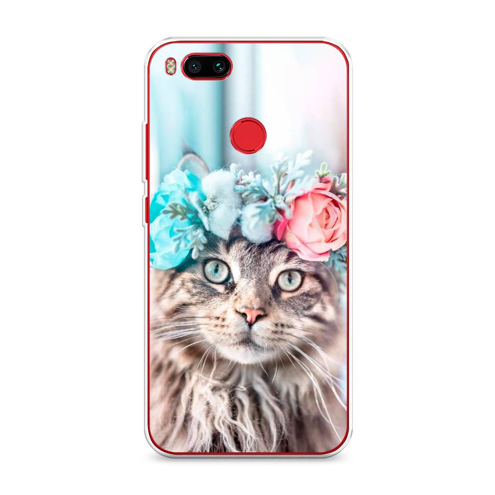 

Чехол Awog на Xiaomi Mi A1/5X "Кот в венке", Разноцветный, 32650-2