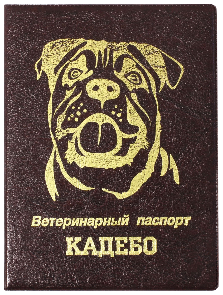 Обложка на ветеринарный паспорт Стрекоза "Кадебо", бордовый