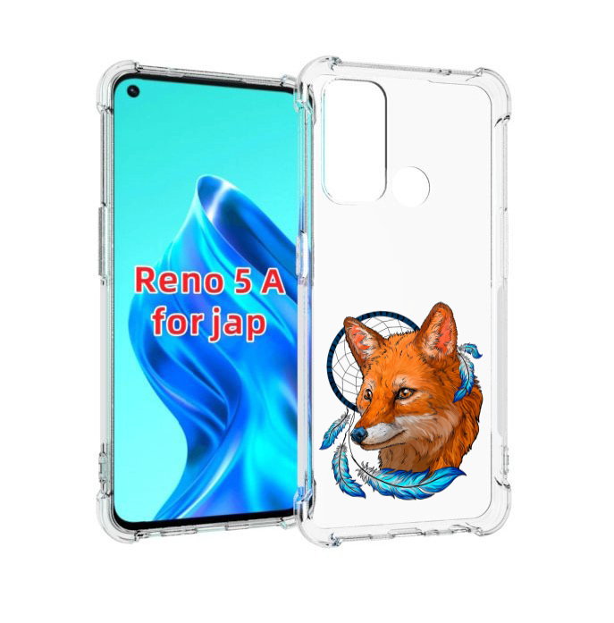 

Чехол MyPads лиса и ловец снов для Oppo Reno 5A, Прозрачный, Tocco