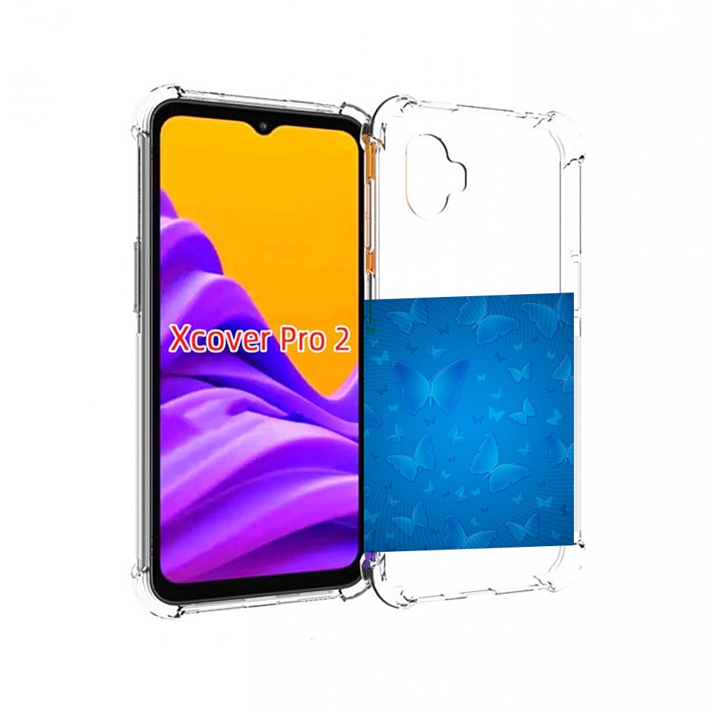 

Чехол MyPads голубые-бабочки для Samsung Galaxy Xcover Pro 2, Прозрачный, Tocco