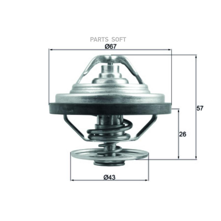 

MAHLE TX15883 TX15883_Термостат 83 град. MAN D 2066/2676 (51.06402.0111) Mahle