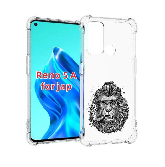 

Чехол MyPads курящий лев для Oppo Reno 5A, Прозрачный, Tocco