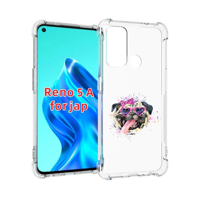

Чехол MyPads Веселая собака для Oppo Reno 5A, Прозрачный, Tocco