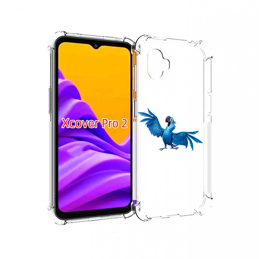 

Чехол MyPads голубой-попугайчик для Samsung Galaxy Xcover Pro 2, Прозрачный, Tocco