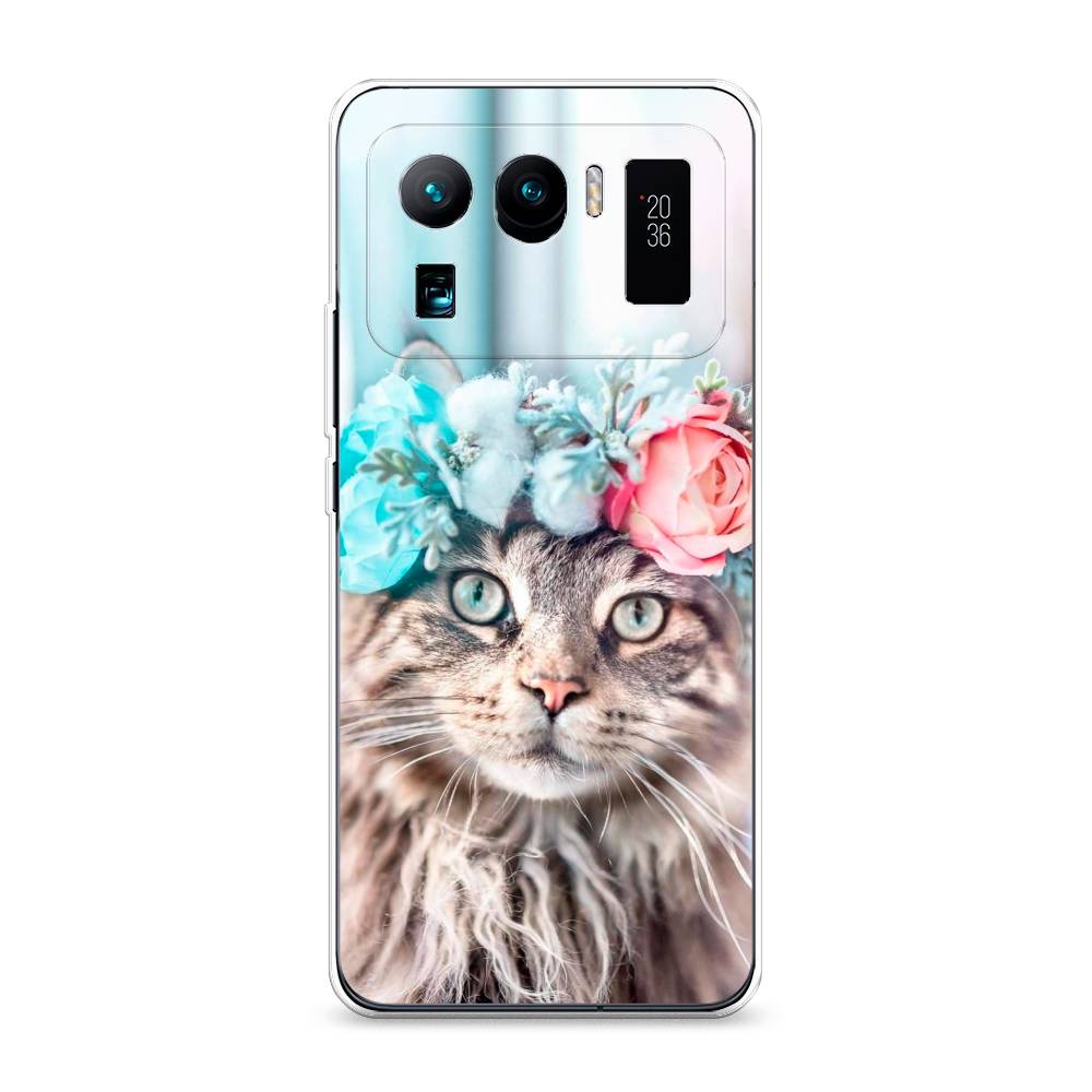 

Чехол Awog на Xiaomi Mi 11 Ultra "Кот в венке", Разноцветный, 310450-2