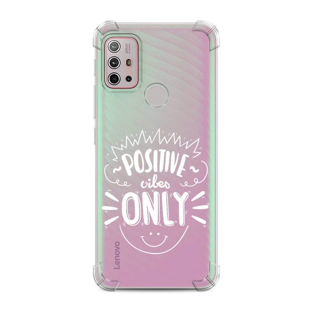 фото Противоударный силиконовый чехол "positive vibes only графика" на motorola moto g30 awog