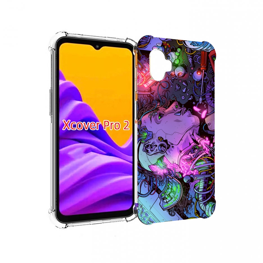 

Чехол MyPads голова робота мультик для Samsung Galaxy Xcover Pro 2, Прозрачный, Tocco